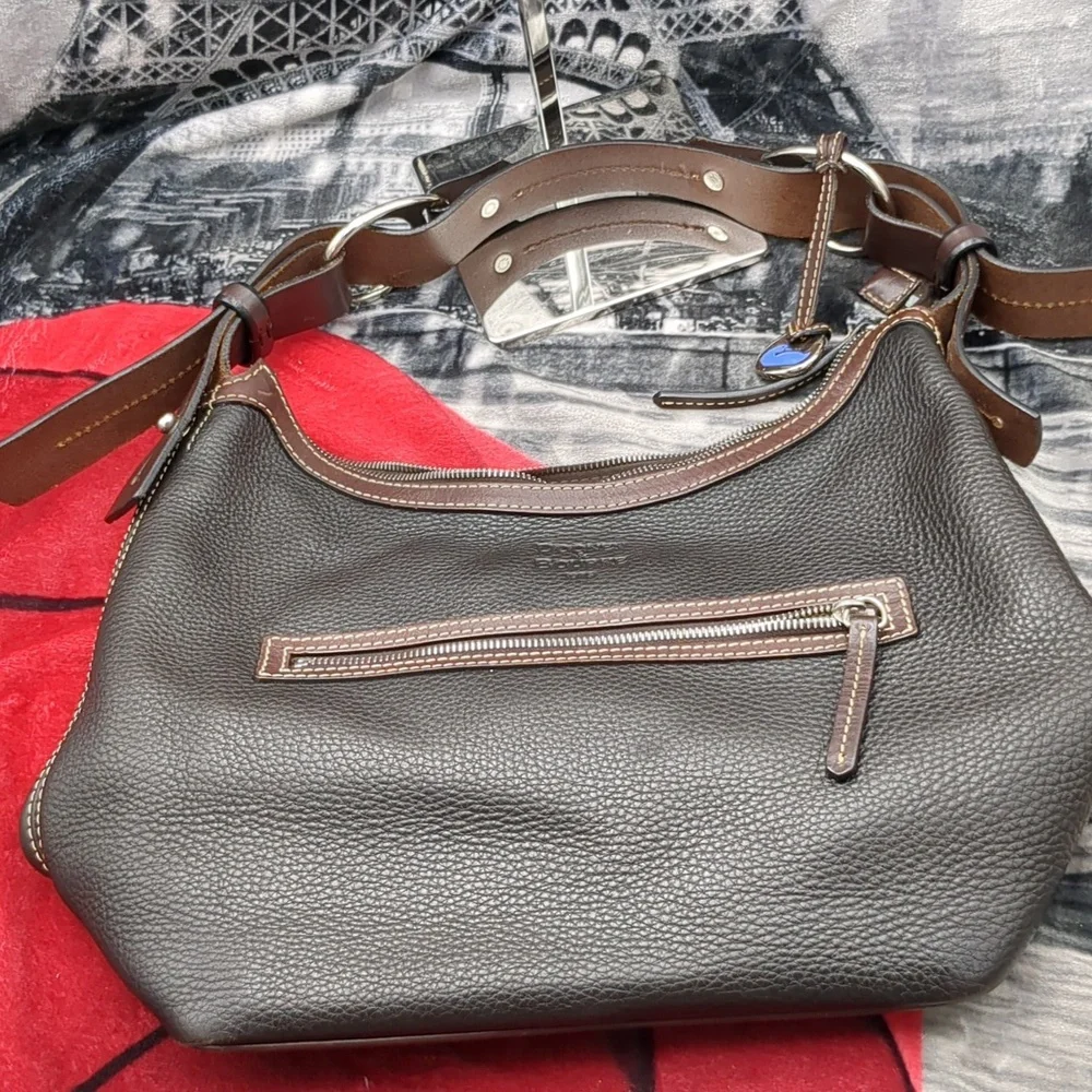 DOONEY & BOURKE 1975 EAST WEST HOBO SHOULDER BAG BLACK